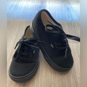 Classic all black toddler Vans
